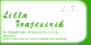 lilla krajcsirik business card